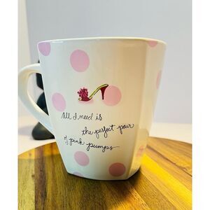 ROSANNA "All I need is‎ the perfect...." Pink Polka Dot -Mug